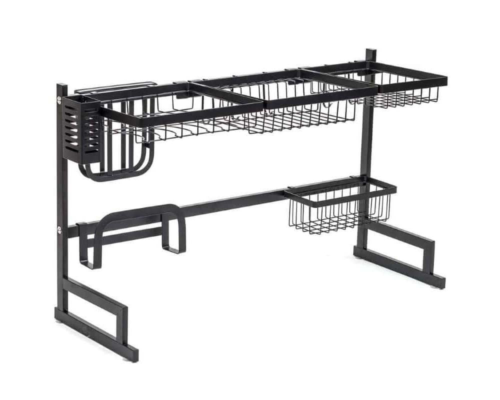 Over sink dish rack with large capacity