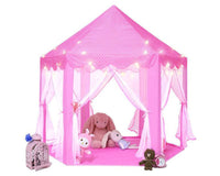 Thumbnail for Pink castle play tent folded for storage