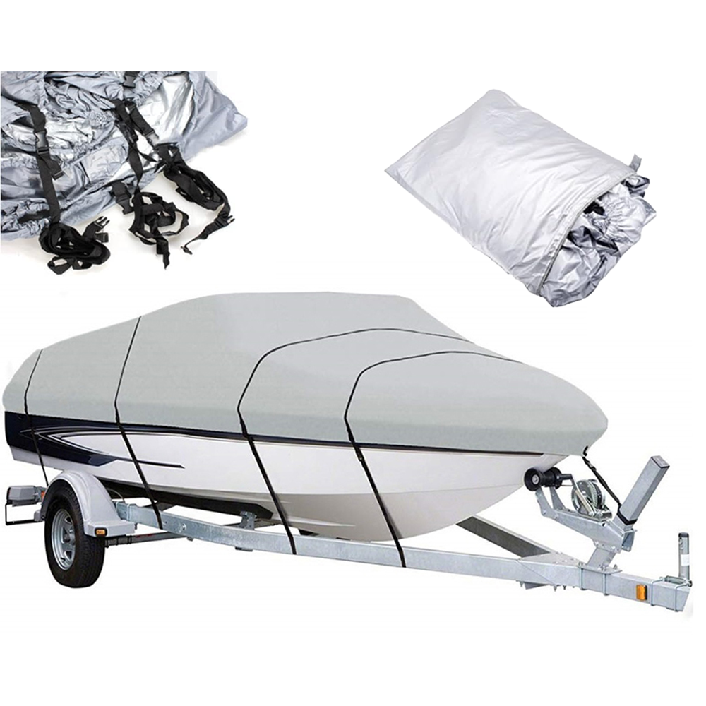 Boat cover on trailer ready for transport