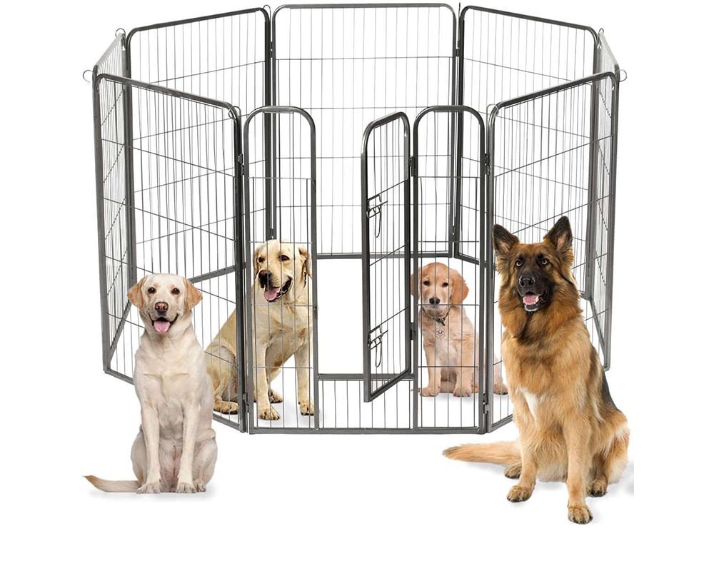 Dog pen with double-layer rust-resistant coating