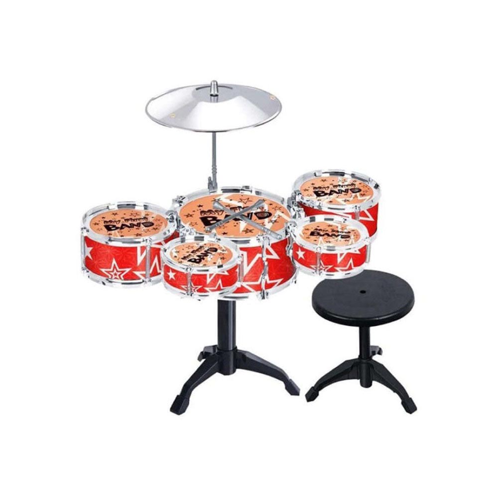 Kids drum set assembled for play