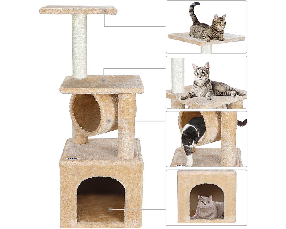 Cat tree activity tree in neutral colour