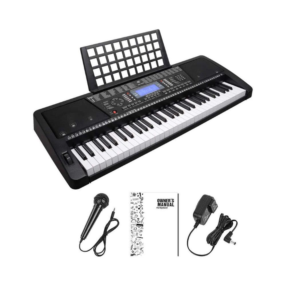 Music keyboard with dual teaching modes