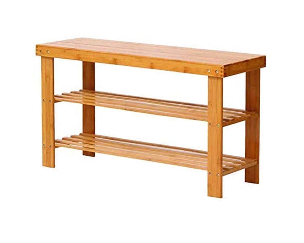 Two-tier shoe rack with vintage style design