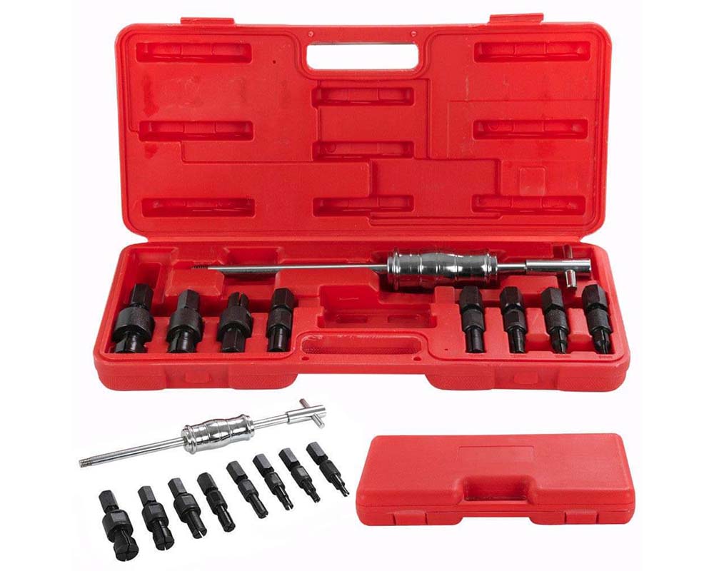 Close-up of collet expansion mechanism