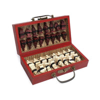 Thumbnail for Vintage style chess set packed for transport