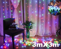 Thumbnail for Curtain lights with transparent white cable