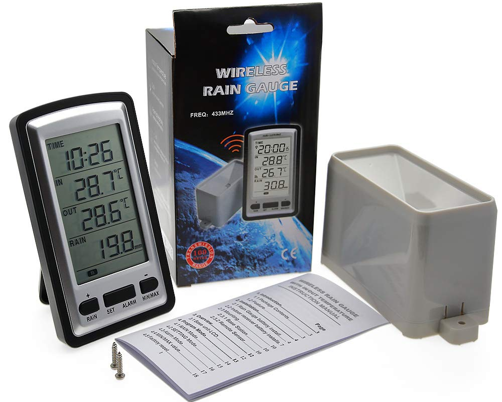 wireless rain gauge for garden