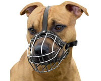 Thumbnail for Heavy duty metal dog muzzle basket with padding