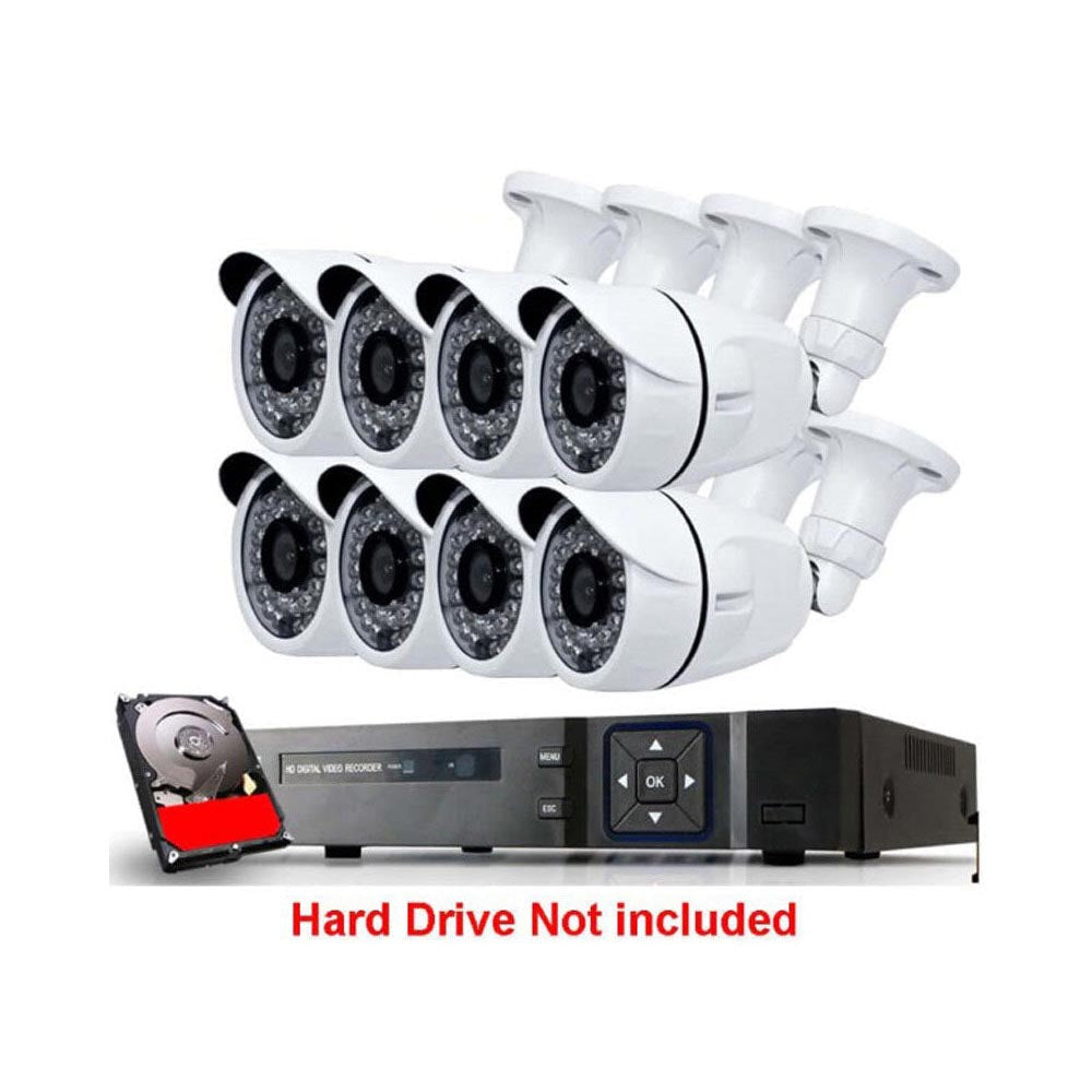 1MP security camera system with eight cameras