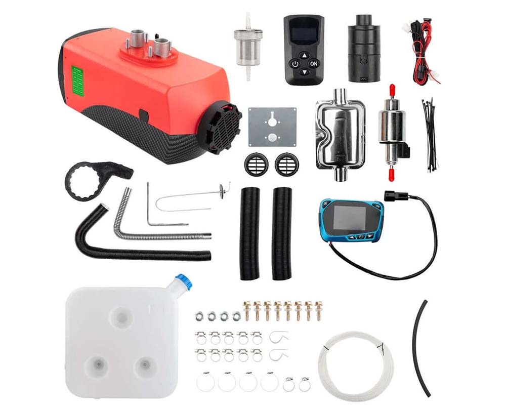 Red and black colour diesel heater