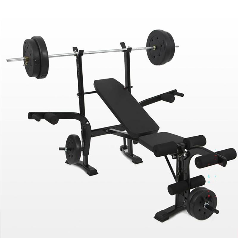 7-in-1 weight bench workout bench with black steel frame