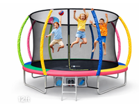 Thumbnail for Storage compartment attached to trampoline