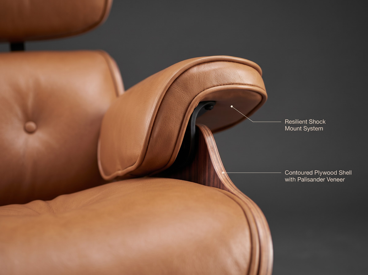 Replica Chair with Ottoman