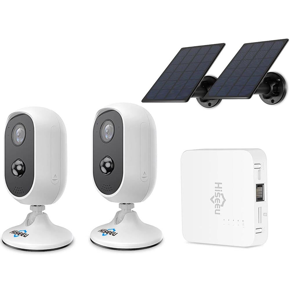 Solar powered 2MP WiFi IP security camera