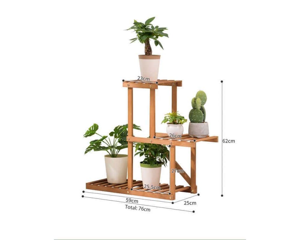 Bamboo stand used indoors with plants