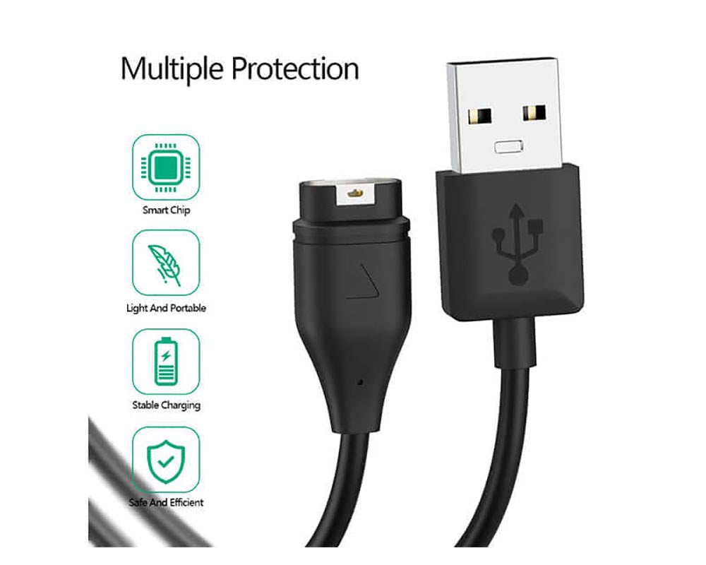 Garmin watch charger cable lightweight and flexible