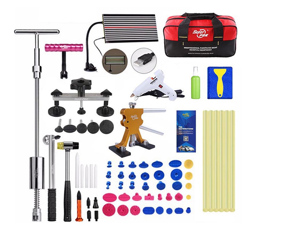 LED line board included in dent repair kit