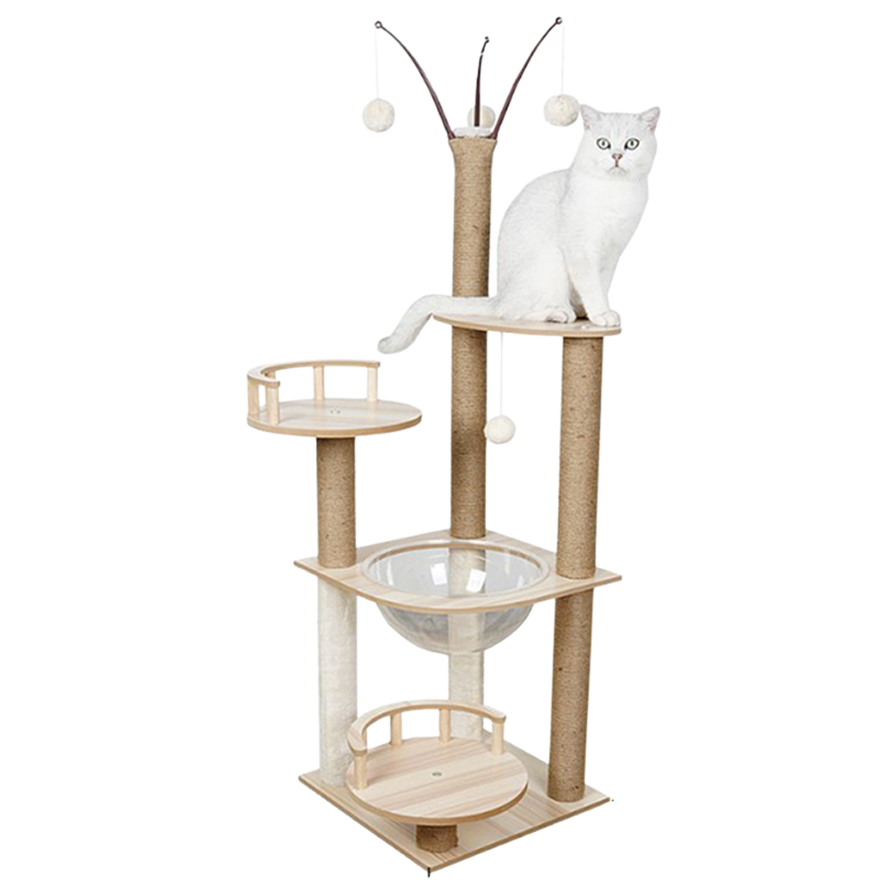 Cat tree house 132cm tall with multiple platforms