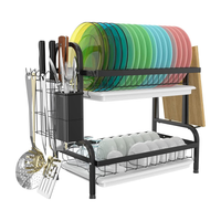 Thumbnail for Large capacity dish rack saving countertop space