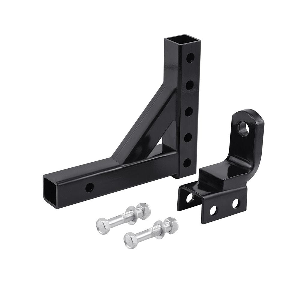 Trailer ball mount hitch kit side view showing black powder coat
