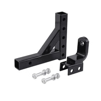 Thumbnail for Trailer ball mount hitch kit side view showing black powder coat