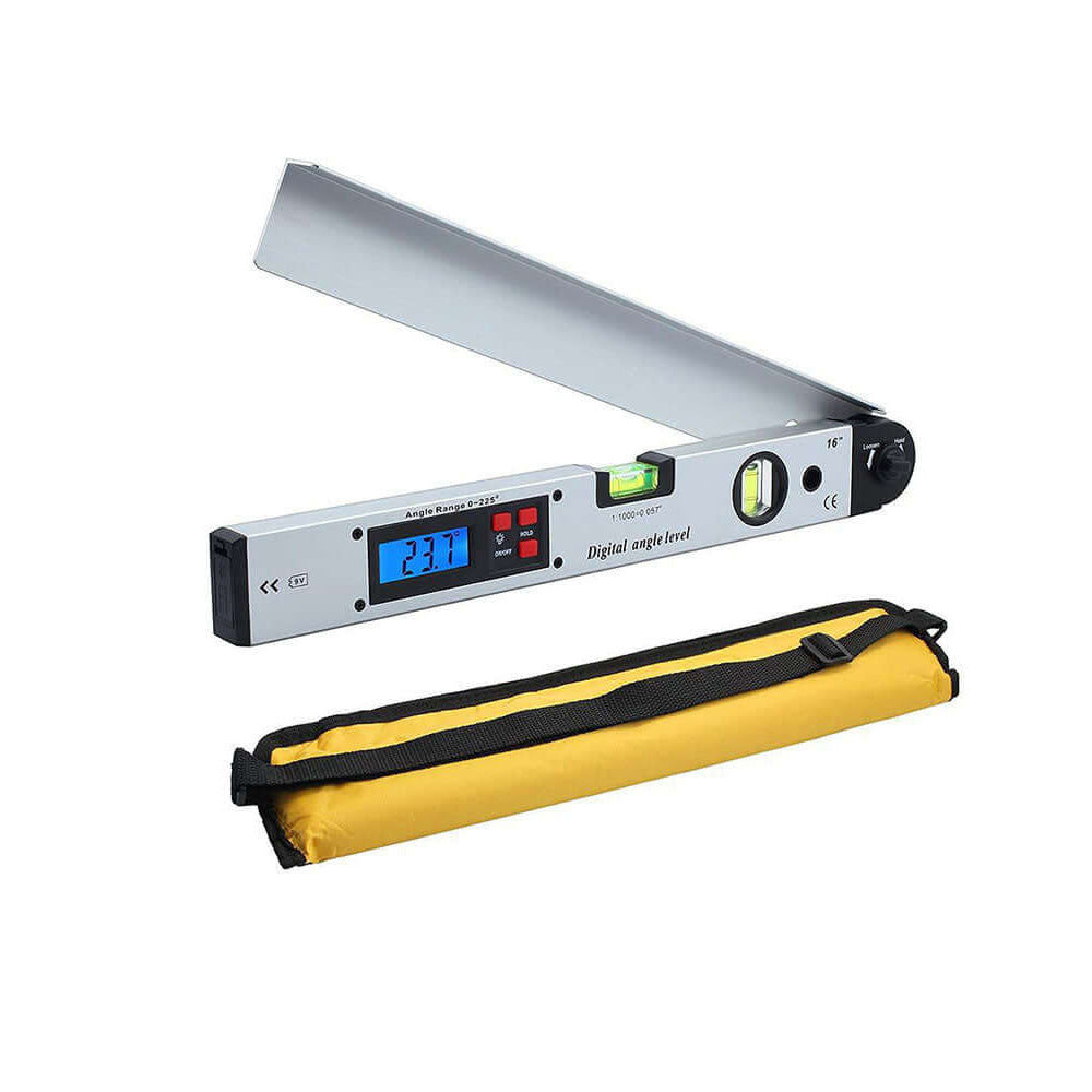 Digital angle ruler showing 05 degree accuracy