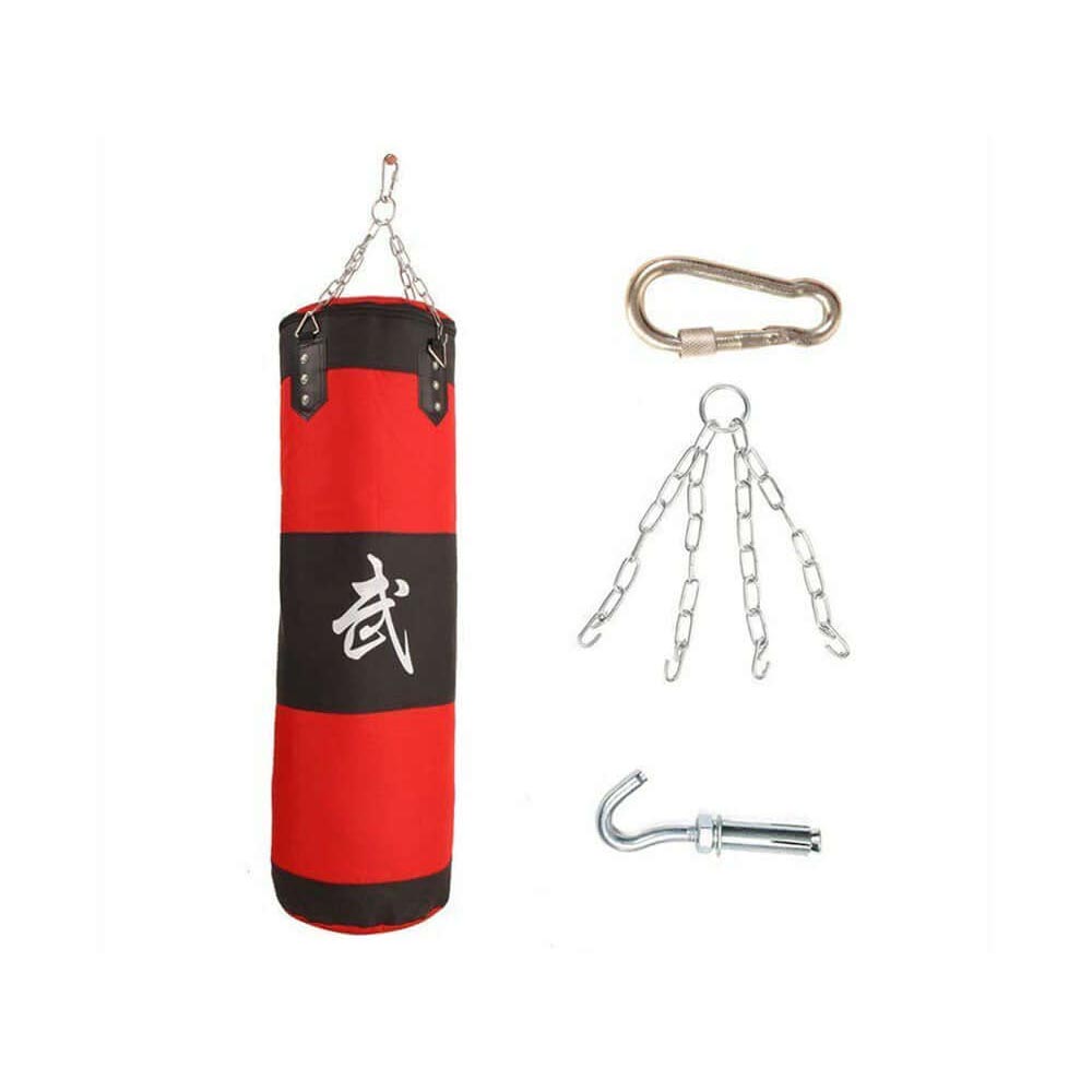 Boxing sandbag used in karate training gym