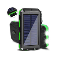 Thumbnail for Solar power bank 20000mAh green colour with USB ports