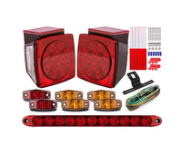 Thumbnail for Trailer light kit components laid out for installation