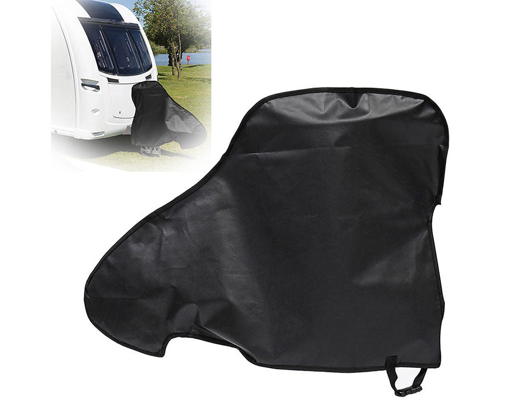 Black trailer hitch cover with UV resistance