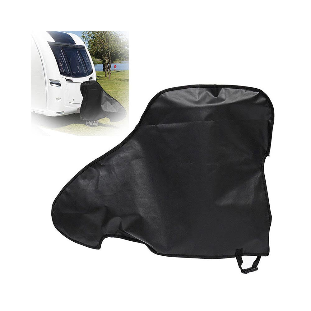 Cover fitted on caravan tow hook