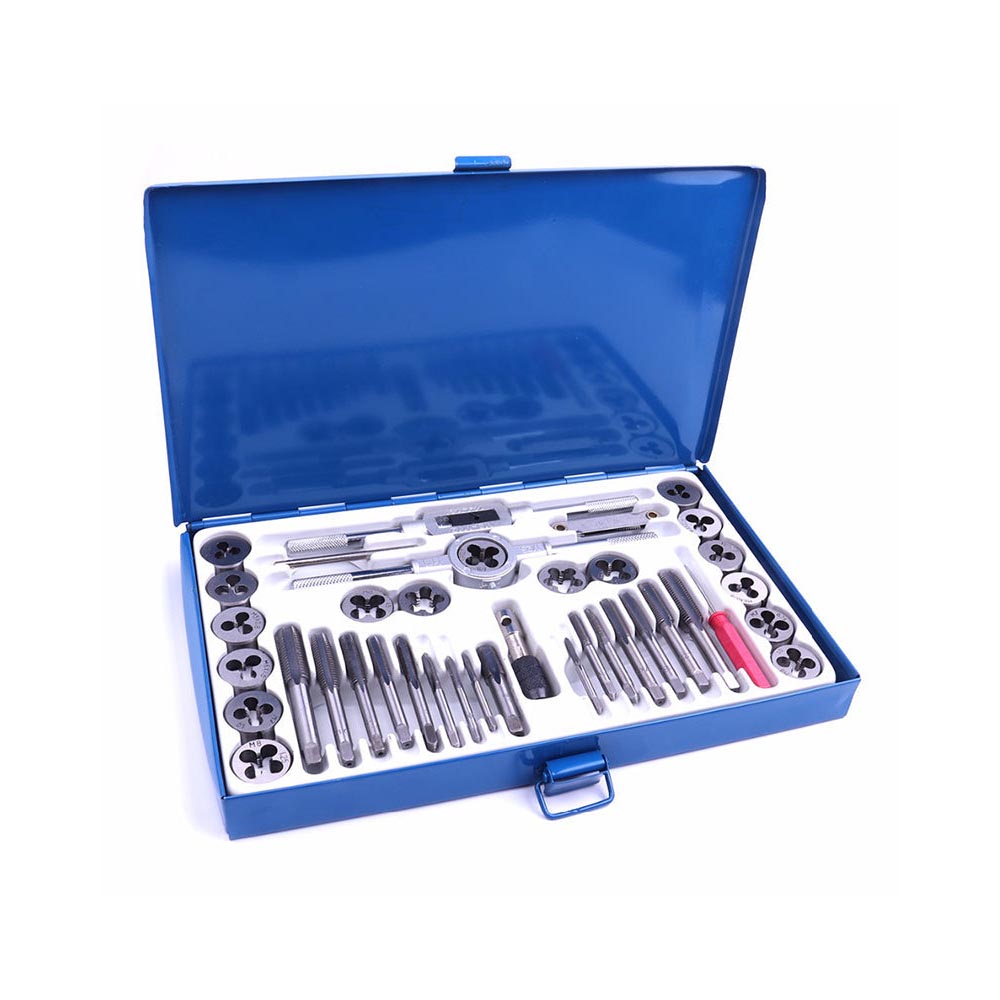 Metric tap and die set compact storage for workshop