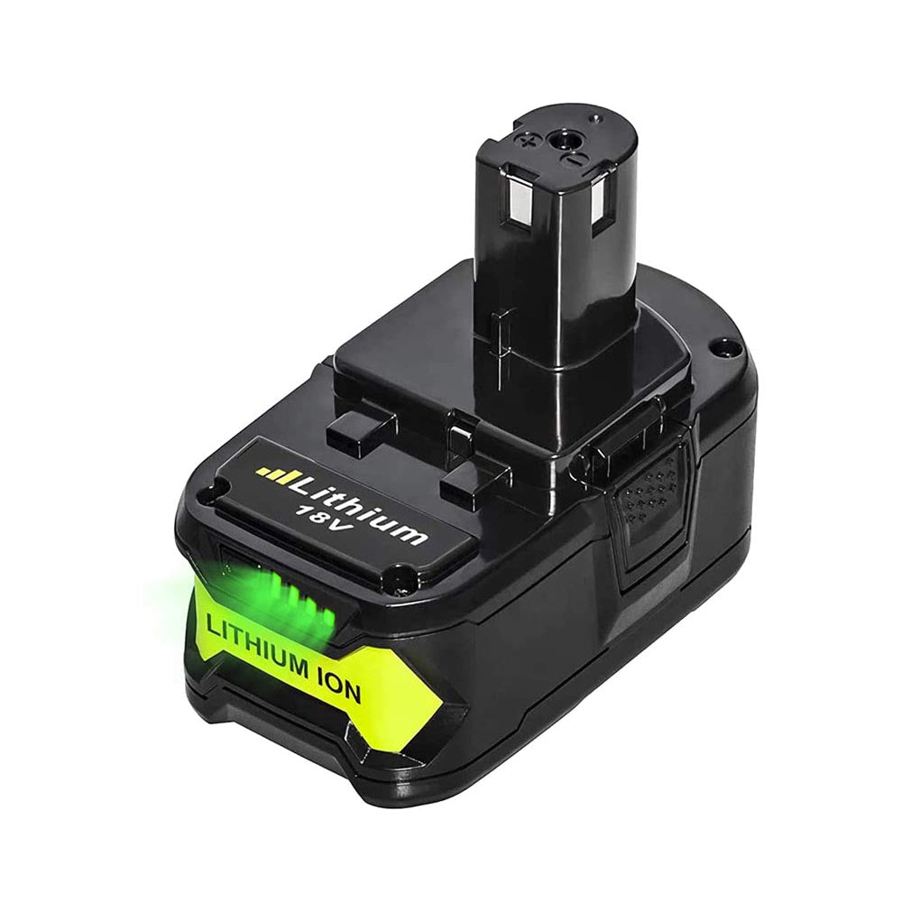 Battery installed in cordless drill