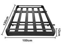 Thumbnail for Close-up of aluminium frame and support bars on roof rack basket
