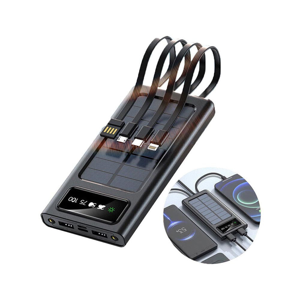 Power bank with five output ports visible