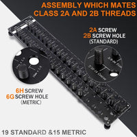 Thumbnail for Thread Checker 28 Nut and Bolt Thread Checker Industrial Grade Bolt Size and Thread Identifier Gauge
