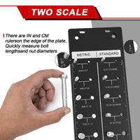 Thumbnail for Thread Checker 28 Nut and Bolt Thread Checker Industrial Grade Bolt Size and Thread Identifier Gauge