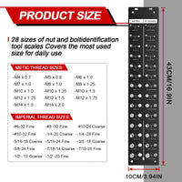 Thumbnail for Thread Checker 28 Nut and Bolt Thread Checker Industrial Grade Bolt Size and Thread Identifier Gauge
