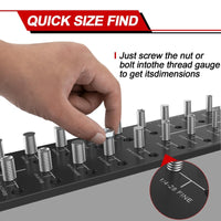 Thumbnail for Thread Checker 28 Nut and Bolt Thread Checker Industrial Grade Bolt Size and Thread Identifier Gauge