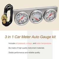 Thumbnail for Side view of Oil Pressure Gauge Kit gauges with chrome trim