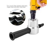 Thumbnail for Adjustable Double Head Sheet Metal Nibbler Cutter Cutting Power Drill Attachment