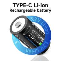 Thumbnail for CR123A Rechargeable Battery Pack  Type-C Cable