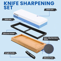 Thumbnail for Knife Sharpener Whetstone Kit