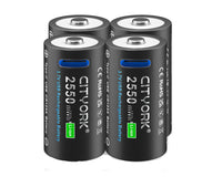 Thumbnail for CR123A Rechargeable Battery Pack – 4x 3.7V Lithium Batteries + Type-C Cable