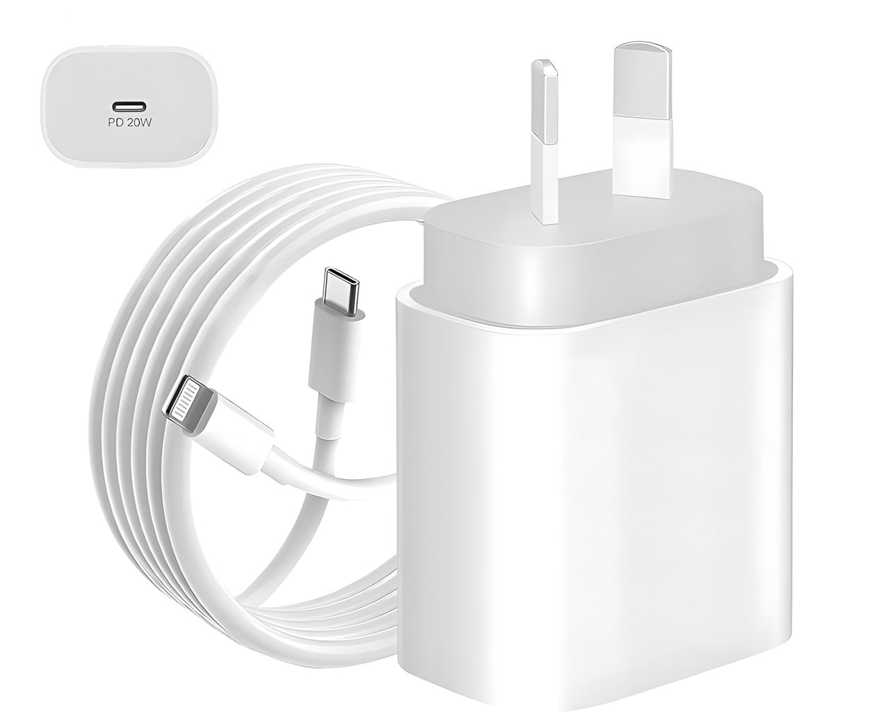 20W iPhone Fast Charger with USB-C to Lightning Cable