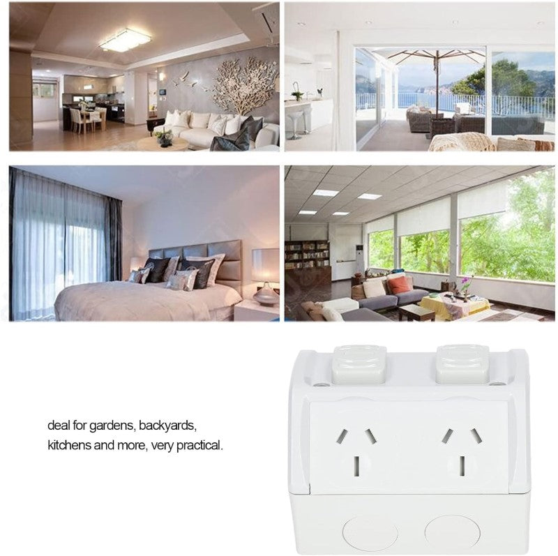 Weatherproof Double Power Point 15Amp
