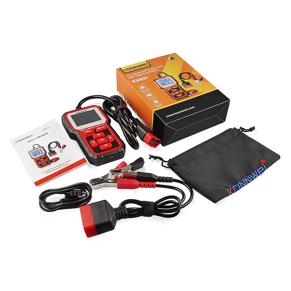KONNWEI KW681 OBD2 Scanner 6V 12V