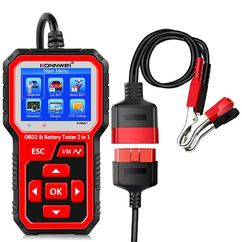 KONNWEI KW681 OBD2 Scanner 6V 12V