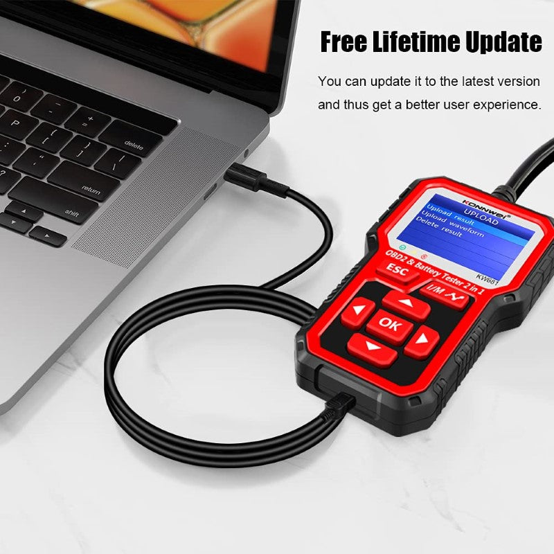 KONNWEI KW681 OBD2 Scanner 6V 12V